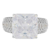 Sterling Silver Semi Mount Ring Setting Emerald OCT 12X12mm - Syzjewelry